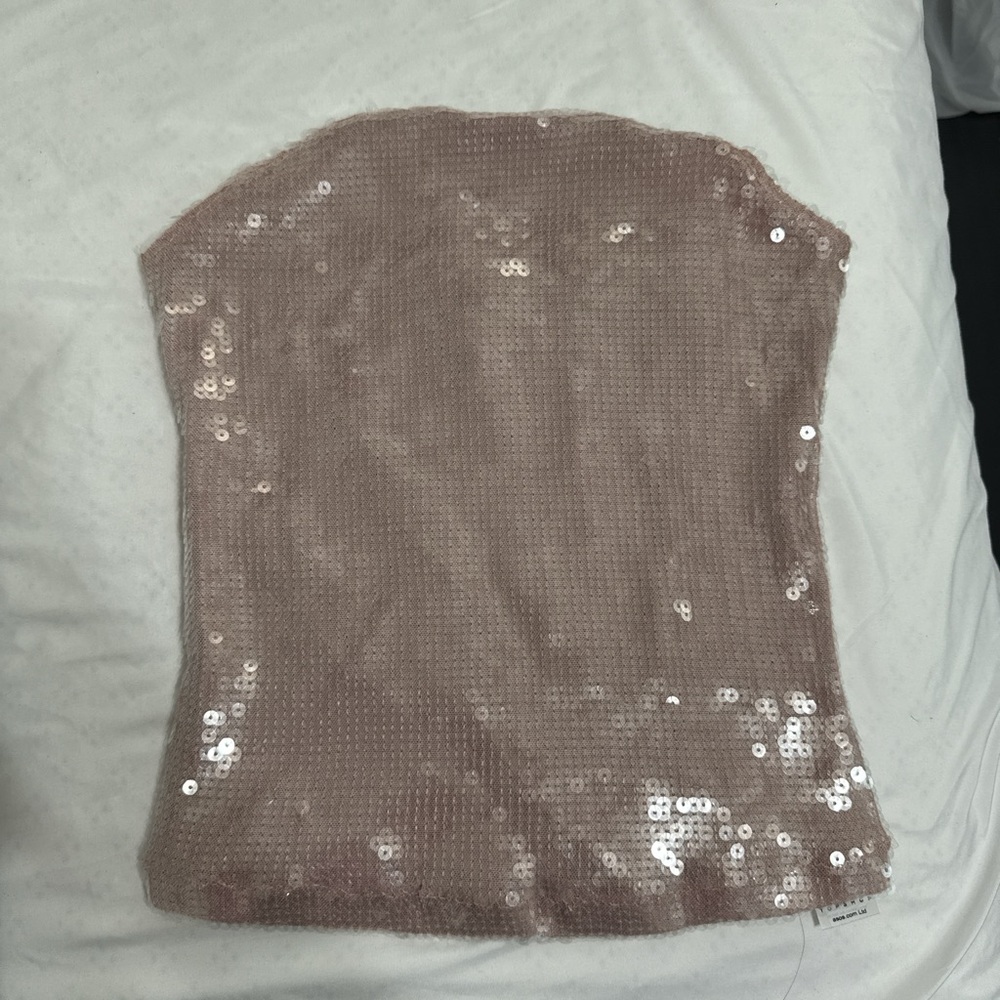 Topshop Pink Sequin Top